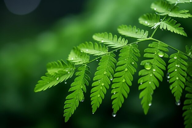 Zielone liście roślin w przyrodzie jesienią zielone tło