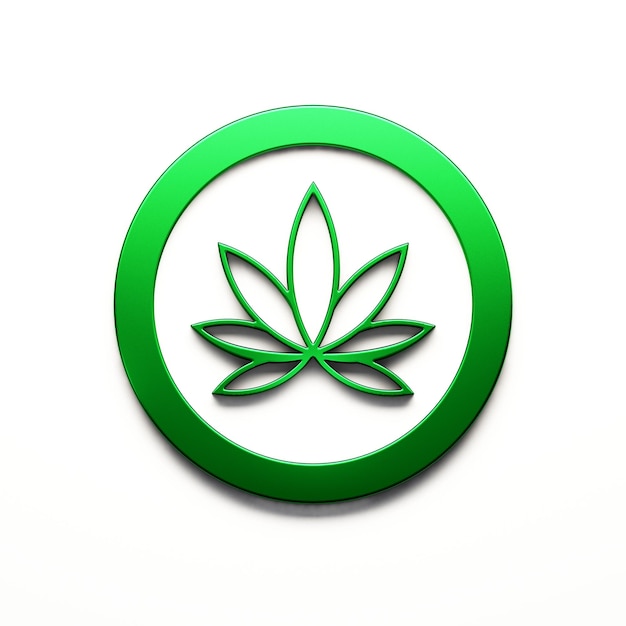Zdjęcie zielone logo z symbolem liścia z napisem cbd.