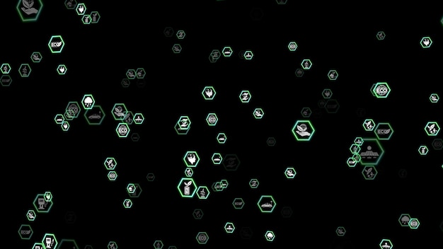Zielone, przyjazne dla środowiska elementy abstrakcyjnej technologii biznesowej