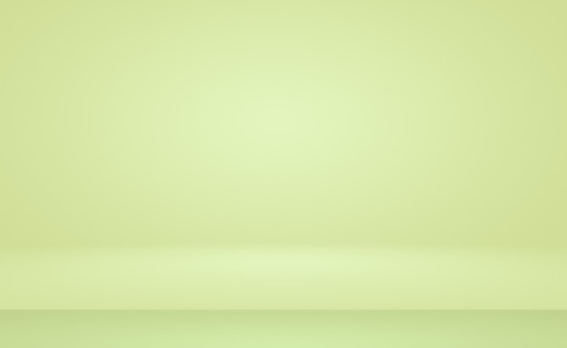 Zielone tło gradientowe abstrakcyjne pusty pokój z miejscem na tekst i obraz