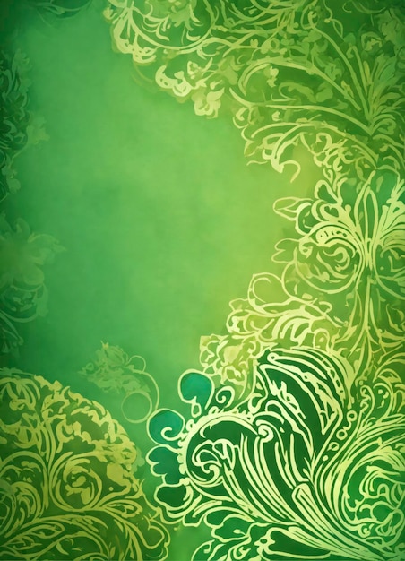 Zielone tło w stylu batik