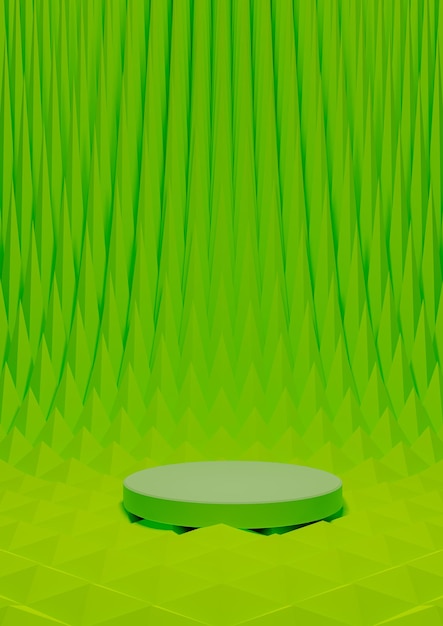 zielony 3D prosty minimalny produkt wyświetla wzornictwo przemysłowe dla luksusowego futurystycznego wzoru fotografii