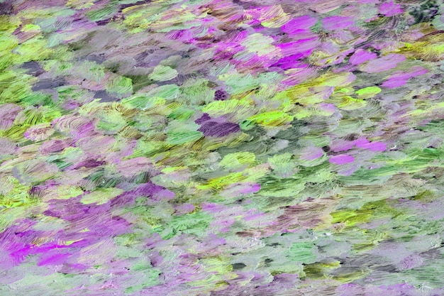 Zielony fiolet akrylowy obraz olejny tekstury