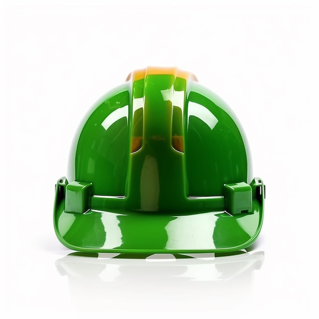 Zielony Hard Hat Minimalist izolowany na białym tle