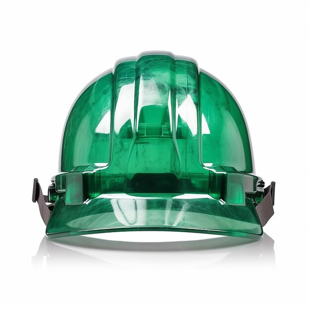 Zielony Hard Hat Minimalist izolowany na białym tle