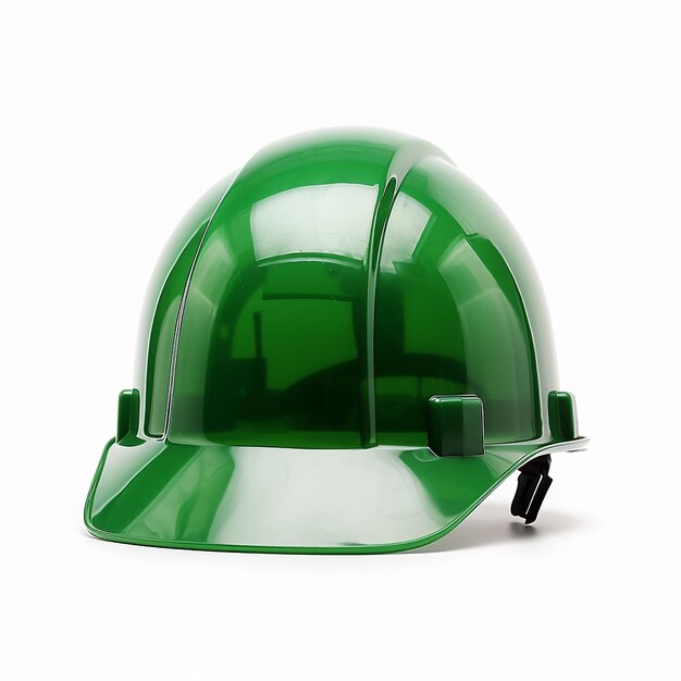 Zielony Hard Hat Minimalist Izolowany Na Clear