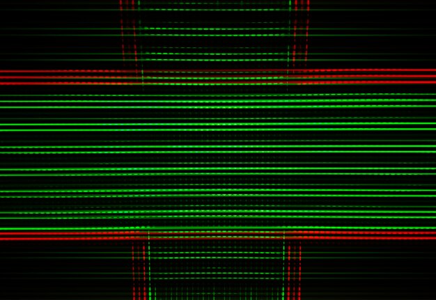 Zielony i czerwony neon abstrakcyjne linie ilustracja tło