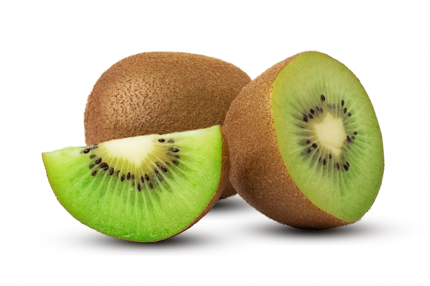 Zielony kiwi z pół