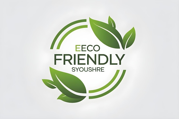 Zdjęcie zielony krąg z zielonym kręgiem, który mówi naturalny