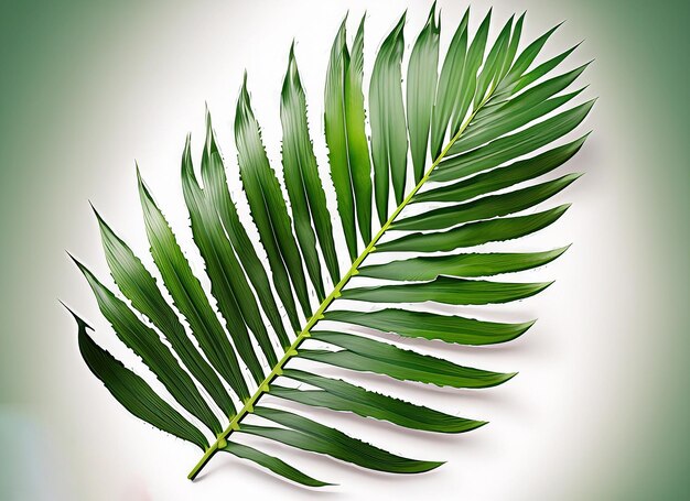 Zdjęcie zielony liść obraz z białym tłem
