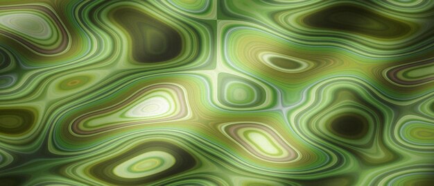 Zielony płynny marmurowy atrament scape abstrakcyjne tło renderowania 3d