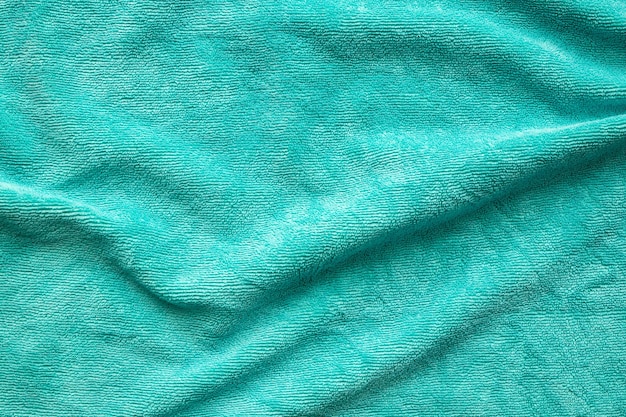 Zielony Ręcznik Tkaniny Tekstury Powierzchni Bliska Tła