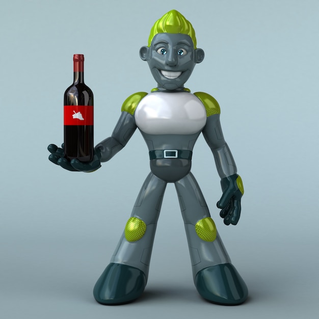 Zielony Robot - 3d Ilustracja