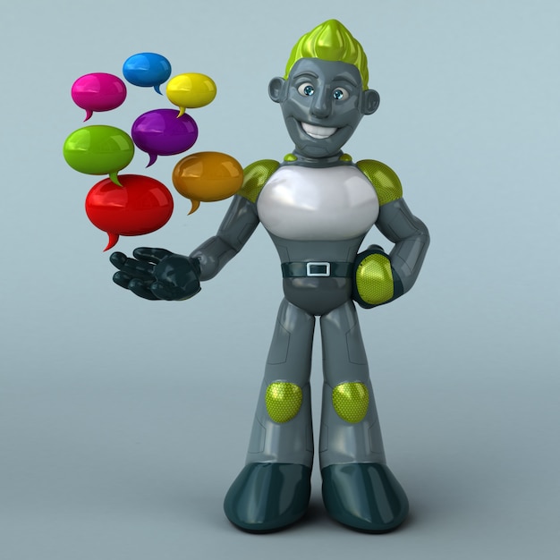 Zielony Robot - Postać 3d