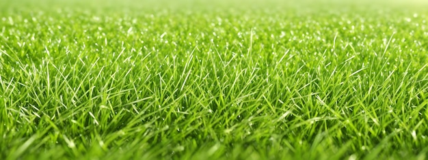 Zielony trawnik ze świeżą trawą na zewnątrz Natura tekstura tła trawy wiosennej
