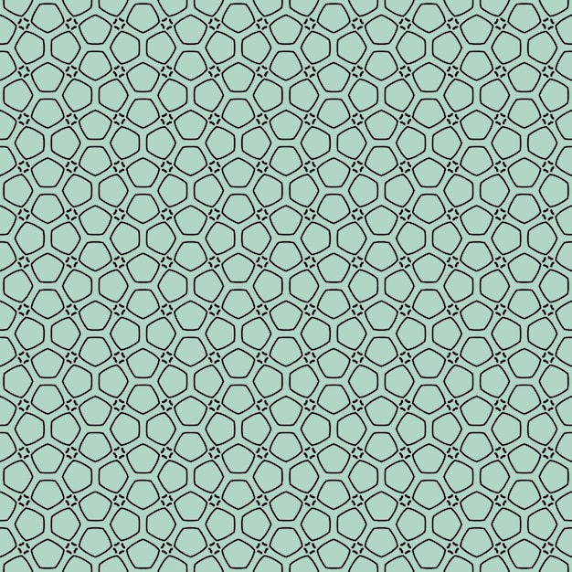 Zielony wzór sześciokąta, który składa się z sześciokątów.