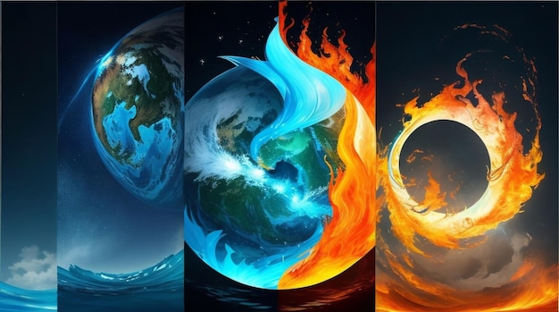 Ziemia Ogień Woda i Powietrze w harmonijnym zderzeniu
