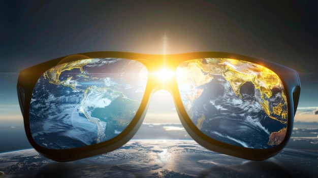Ziemia przez okulary przeciwsłoneczne