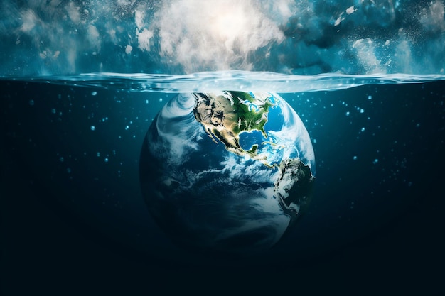 Ziemia znalazła się pod wodą oceanu Generative ai