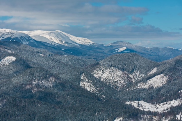 Zima Zaśnieżona Karpaty Ukraina