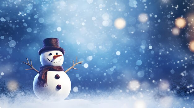 Zimowa promocja Snowman z koncepcją kopiowania przestrzeni zimowej