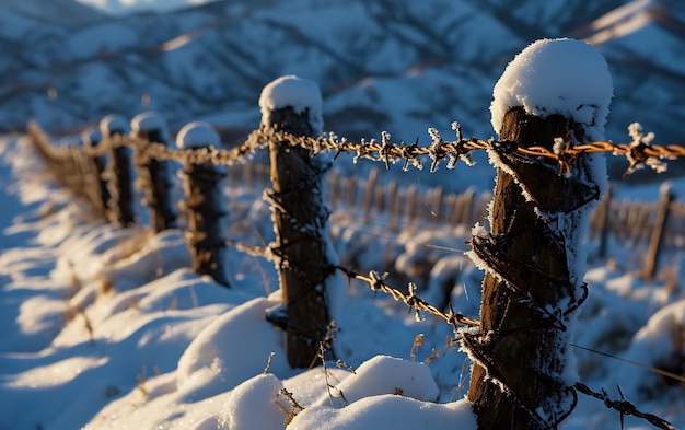 Zimowe poranki na polach i winnicach, gdy słońce wstaje z popiołów.
