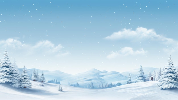 Zimowe tło śniegu i mrozu z wolną przestrzenią dla dekoracji stworzonej za pomocą technologii Generative Al