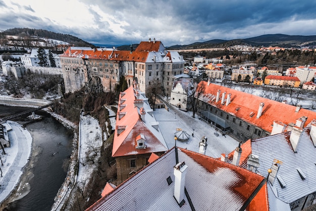 Zimowy dzień Cesky Krumlov