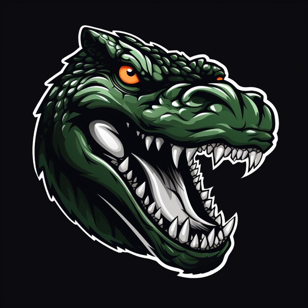 Zizolowane tło z logo samca krokodila