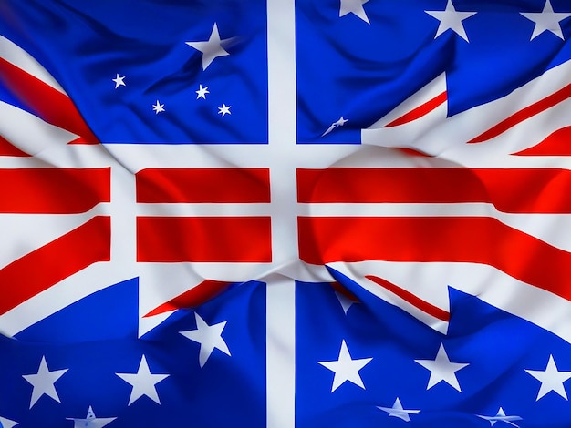 Zjednoczone Królestwo i flaga Australii wplątane darmowe zdjęcie pobrane