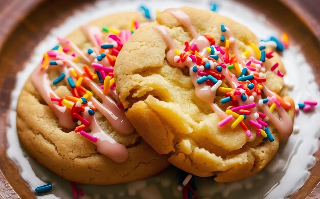 Zdjęcie złap esencję butter cookie w pysznym zdjęciu z jedzeniem