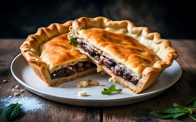 Złap esencję Meat Pie w uroczym zdjęciu z jedzeniem