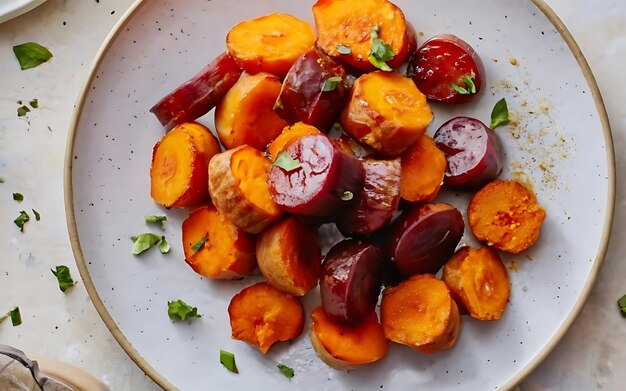 Złapać esencję Candied Yams w pysznym zdjęciu z jedzeniem