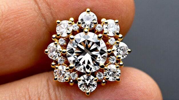 złota biżuteria projekt luksusowe diamenty tło szafir kamienie szlachetne makro diamenty nowoczesne biżuteria