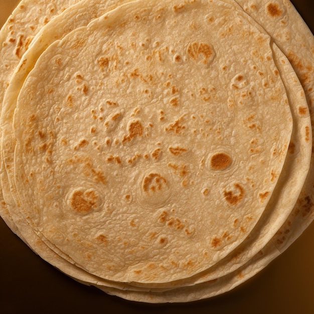 Zdjęcie złota ciepła tortilla