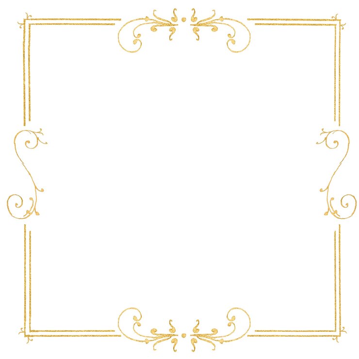 Zdjęcie złota filigranowa ramka png
