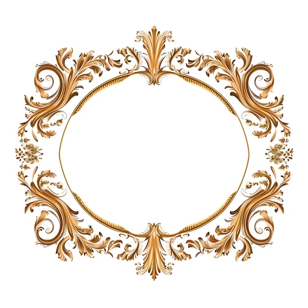 Zdjęcie złota i biała ozdobna ramka, antyczna, elegancka, retro, królewska luksusowa