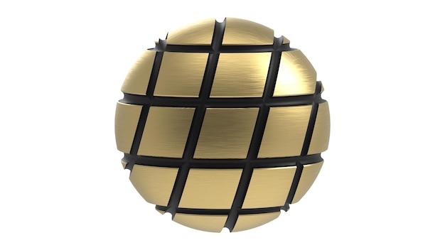 Zdjęcie złota kula celebracja 3d ilustracja render