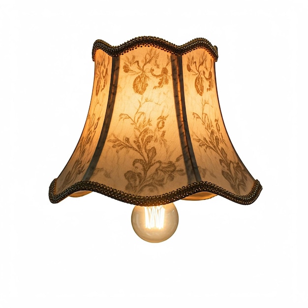 Złota lampa z złotym odcieniem, na której jest napisana nazwa domu.