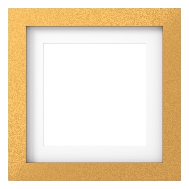 Złota ramka 3D kwadratowy kształt ramka dekoracja 3D
