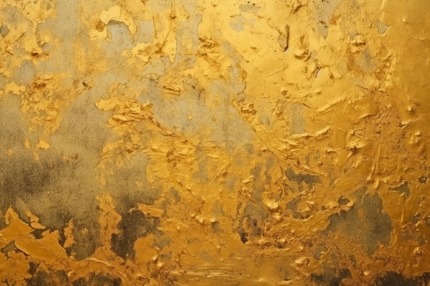 Złota teksturowana ściana z małym otworem pośrodku.
