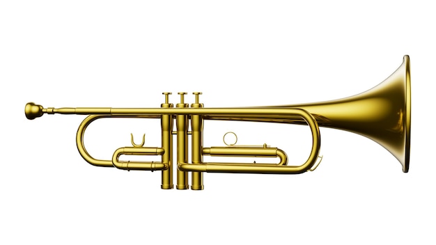 Złota trąba - ilustracja o instrumencie muzycznym
