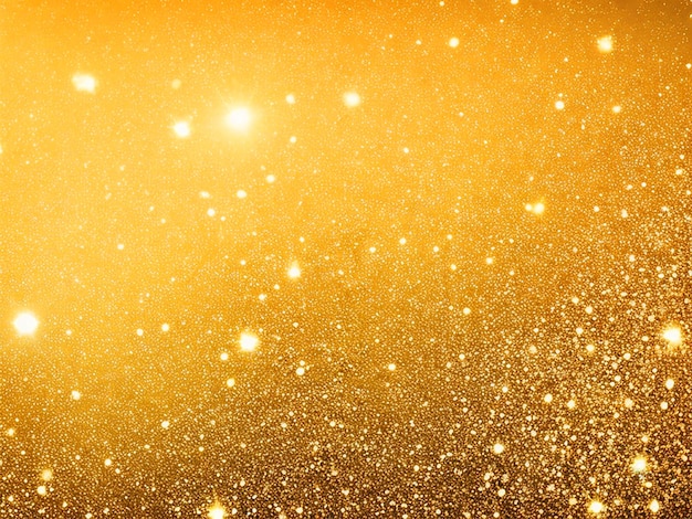 Złote błyszczące światło Złote abstrakcyjne tło z niewyraźnym bokehem