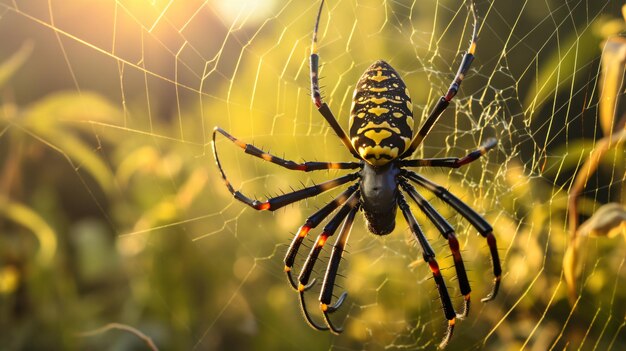 Złote Jedwabne Orbweavers Ide Owinięcie Zatrute