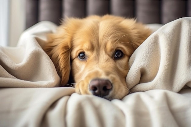 Zdjęcie złote łóżko dla psów