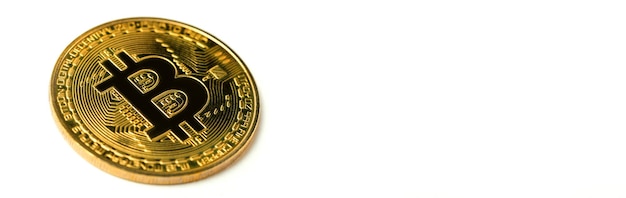 Złote monety kryptowalut Bitcoin Ethereum Litecoin na białym tle Koncepcja wirtualnych pieniędzyx9
