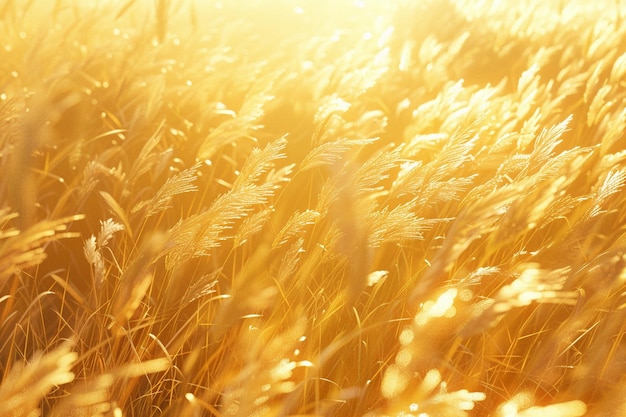 Zdjęcie złote pola pszenicy kołyszące się w wietrze