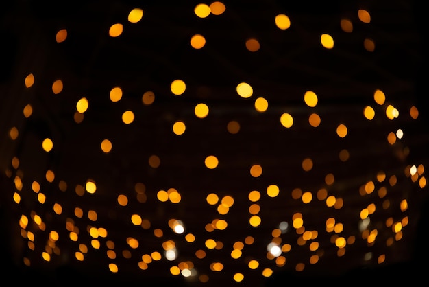 Złote świąteczne tło rozmyte tło bokeh