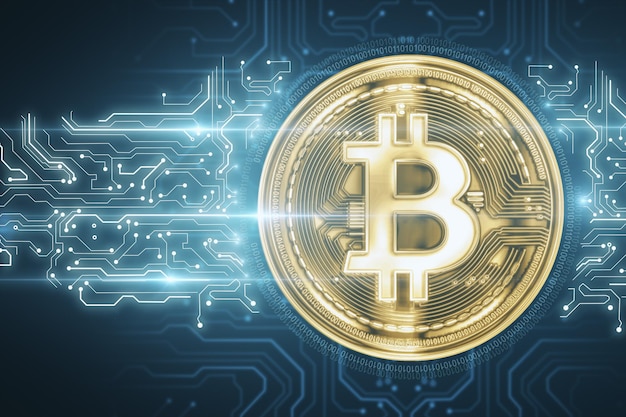 Złote tło bitcoinów