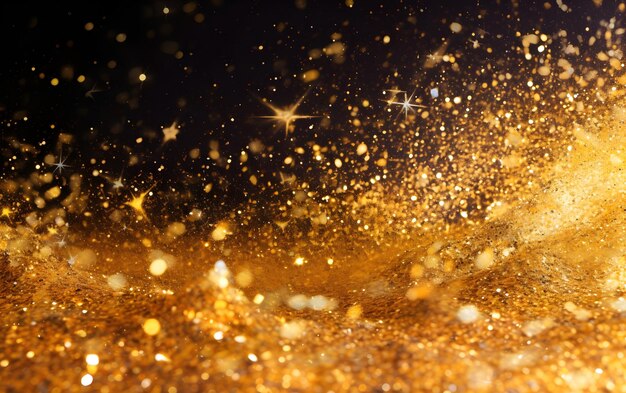 złote tło złoty brokat gwiezdny pył